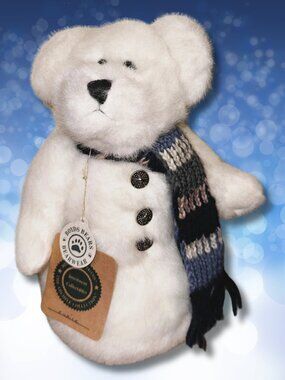 Boyds Bears Eunice P. Snowbeary 11” Archive Collection Snowman Plush w/Tag EUC
